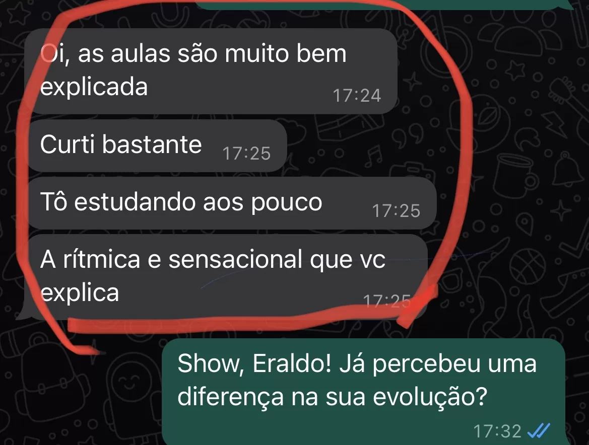 Depoimento de aluno